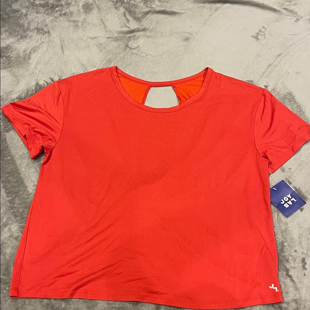 JoyLab Women's Bold Red Short Sleeve Top